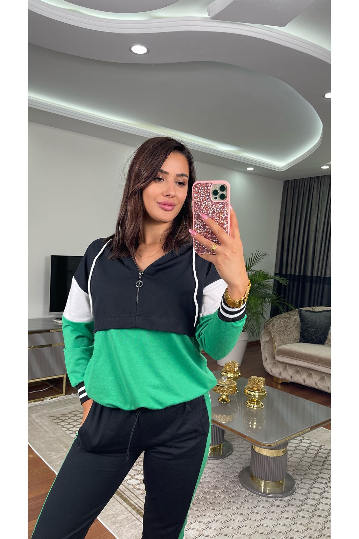 parçalı eşofman takımı- yeşil