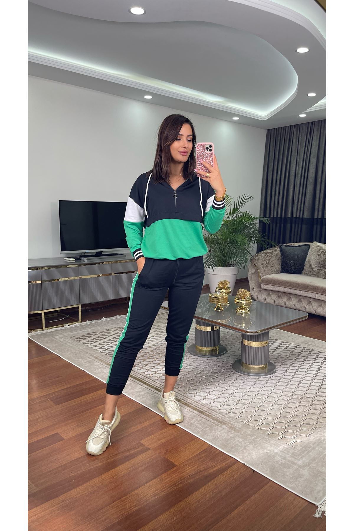 parçalı eşofman takımı- yeşil