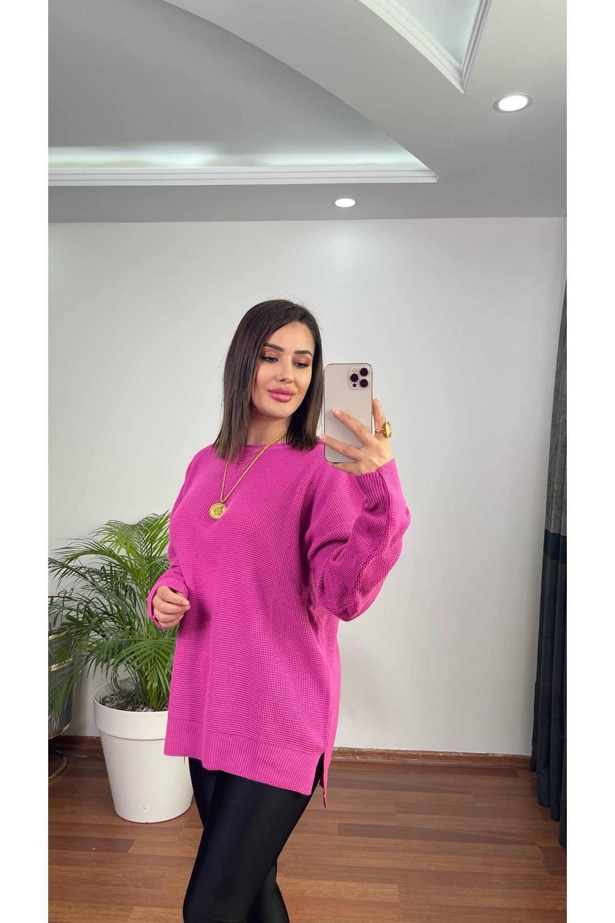 OVERSİZE TRİKO-PEMBE