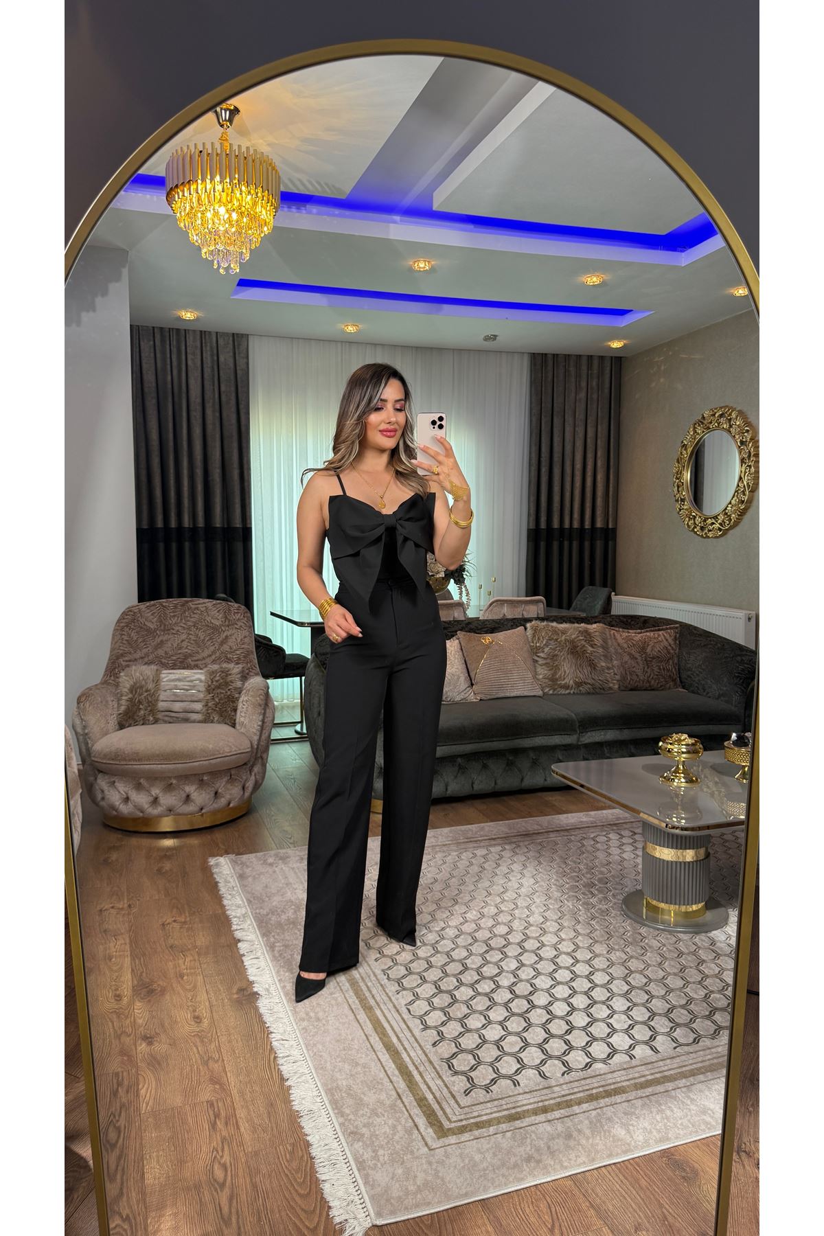 miss cix önü fiyonklu bluz-siyah