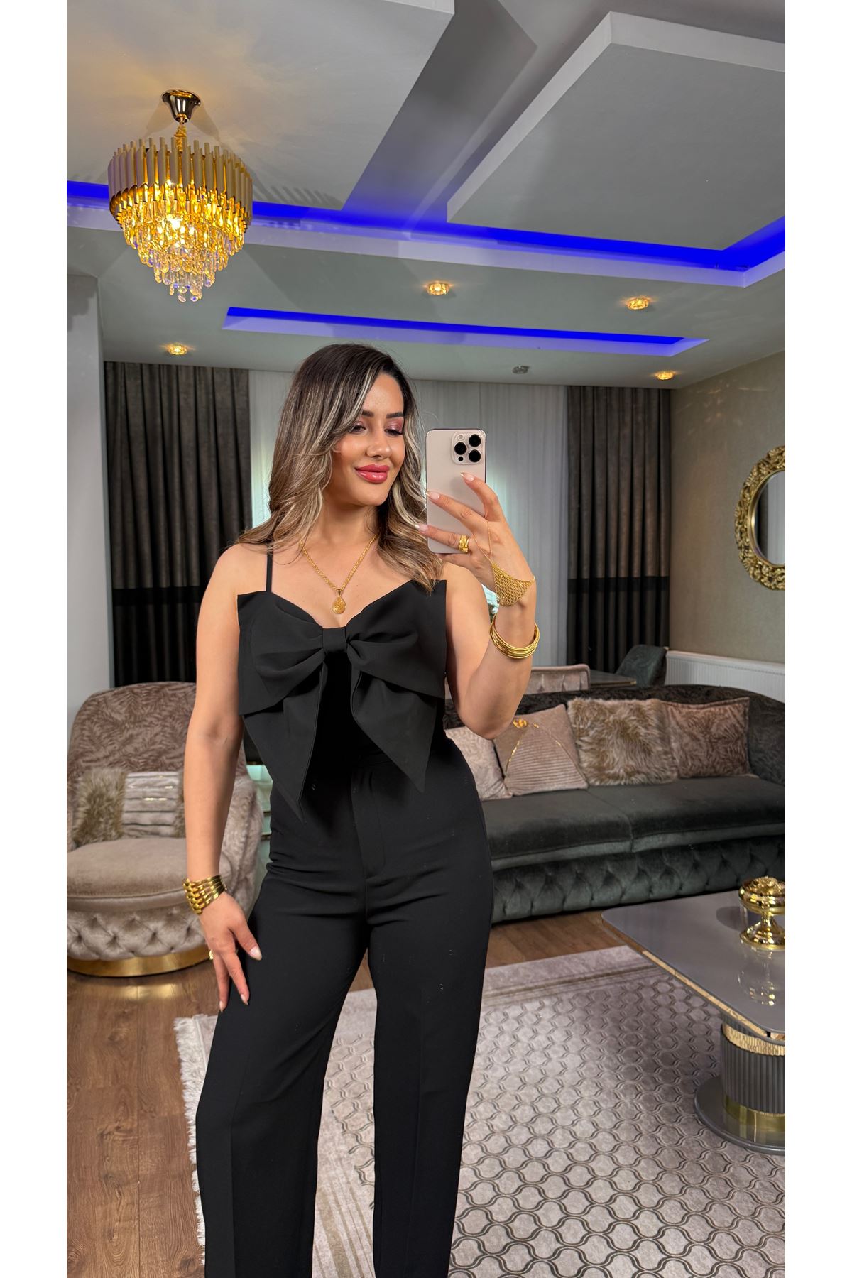 miss cix önü fiyonklu bluz-siyah