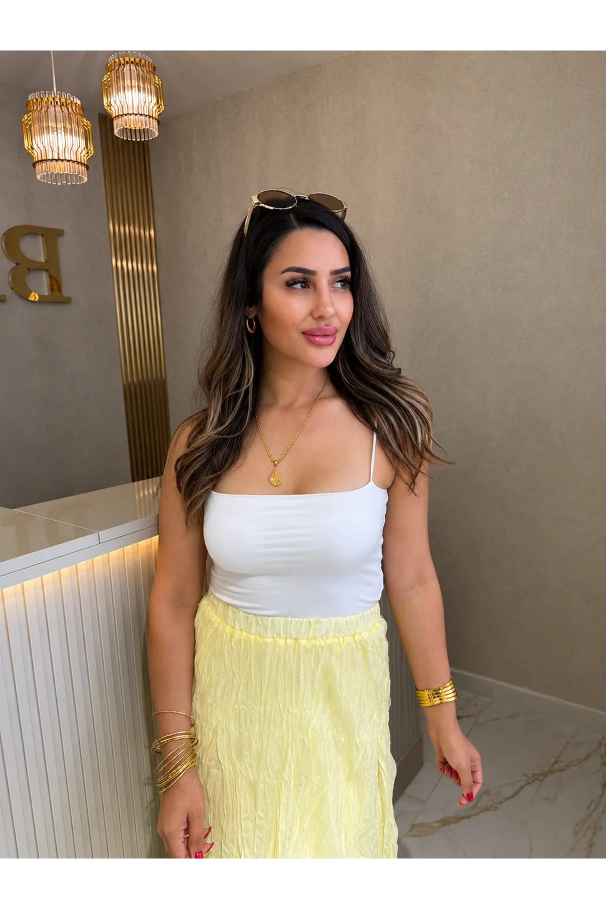 pedli askılı crop-beyaz