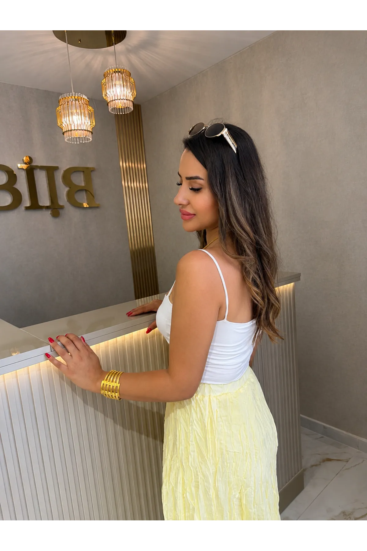 pedli askılı crop-beyaz