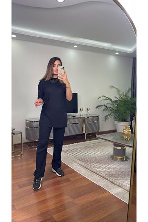 fitilli takım- siyah