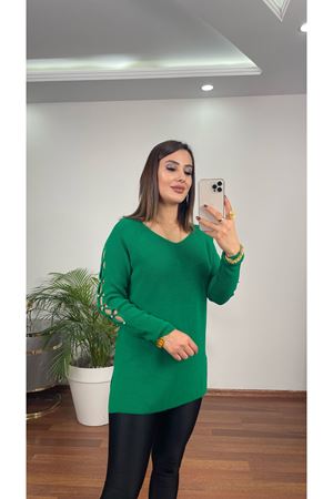 KOLU TAŞLI SELANİK TRİKO-YEŞİL