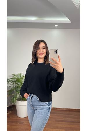 OVERSİZE KAZAK-SİYAH