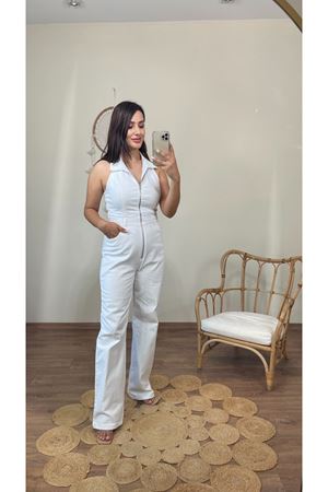 DİLVİN KOT TULUM- BEYAZ