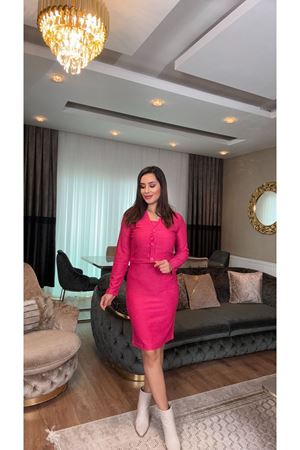 ELBİSELİ İKİLİ TAKIM - FUŞYA