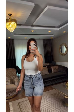 dilvin boyundan geçmeli crop-ekru