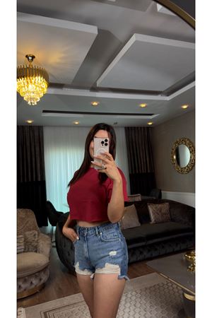 Quzu basic crop-bordo