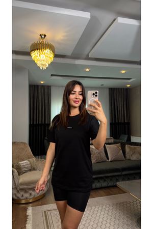 Oysho basic tişört- Siyah