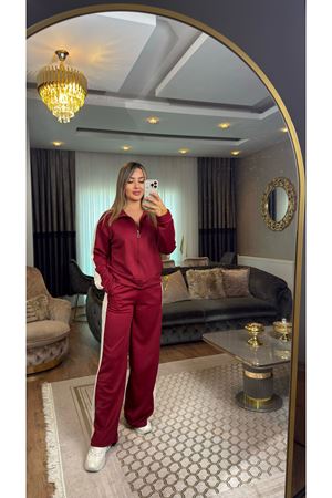 Pike Kumaş Eşofman Takımı Bordo