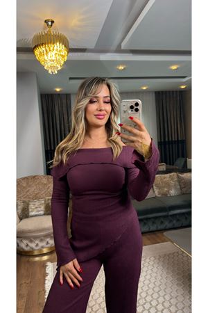 asimetrik takım-bordo