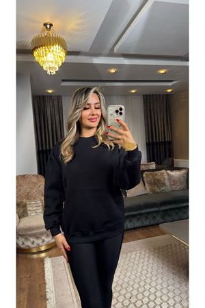 şardonlu basic sweat-siyah