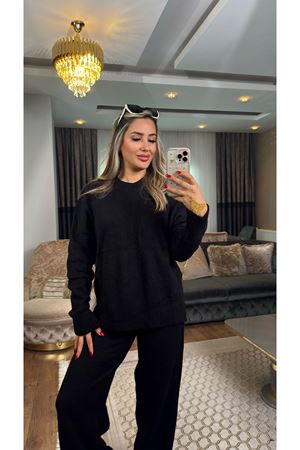 salaş triko takım-siyah