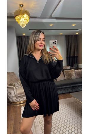 triko etekli takım-siyah