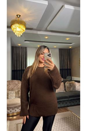 oversize kazak-acıkahve