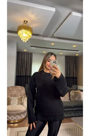 oversize kazak-siyah