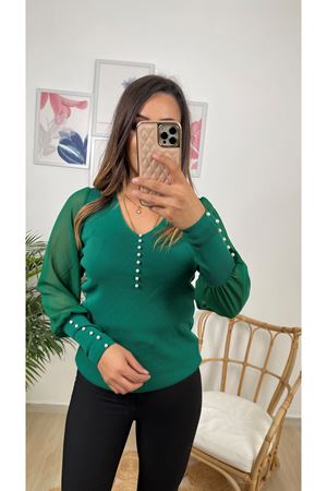 kolu incili triko -yeşil 