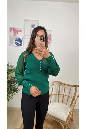 kolu incili triko -yeşil 