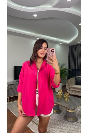 terikoton gömlek-fuşya