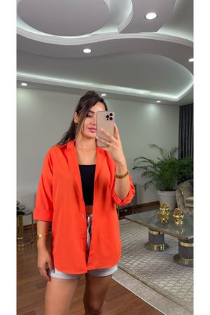 terikoton gömlek- turuncu