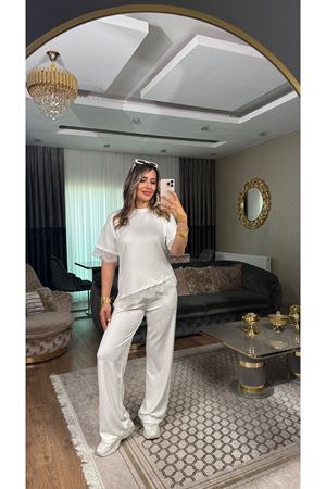 oysho dantel detay kadın ikili takım-ekru