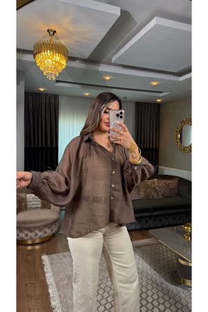 msperry oversize gömlek-acıkahve