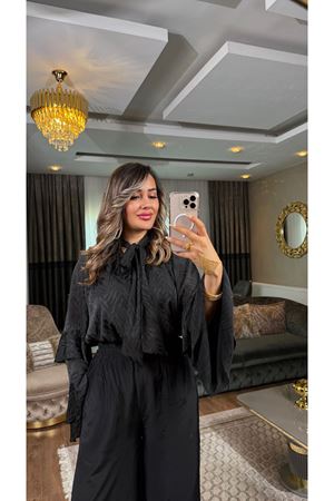 msperry fırfırlı bluz-siyah