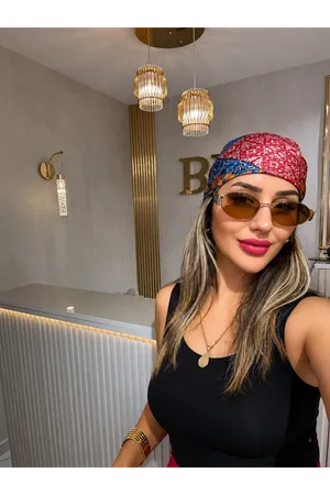 çiçek desenli bandana-renkli