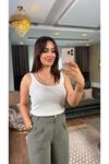 dilvin fitilli triko bluz-beyaz