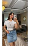 dilvin modal crop-beyaz