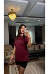 Alo basic tişört- Bordo
