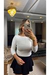 karol fitilli bluz-beyaz