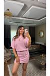 etekli elbise-pembe