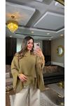 msperry uçuşan pelerin bluz-olive yeşil