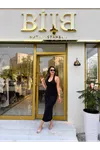Dilvin halter yaka midi elbise- siyah 