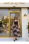  qustyle desenli şifon etek