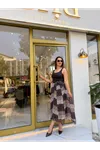  qustyle desenli şifon etek
