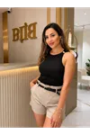 dilvin toka detaylı bra-free(pedli) bluz-acıkahve